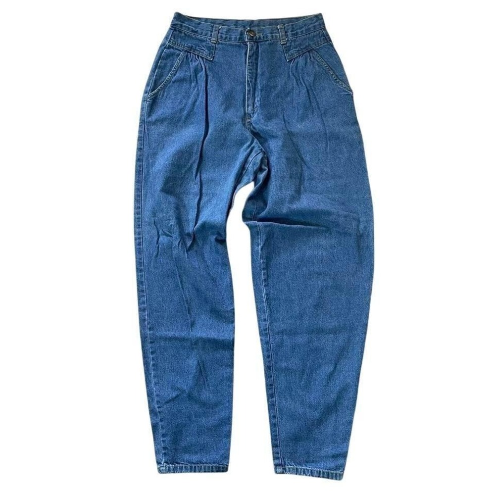 Vintage 1980s denim‎ jeans with pleats, relaxed fit